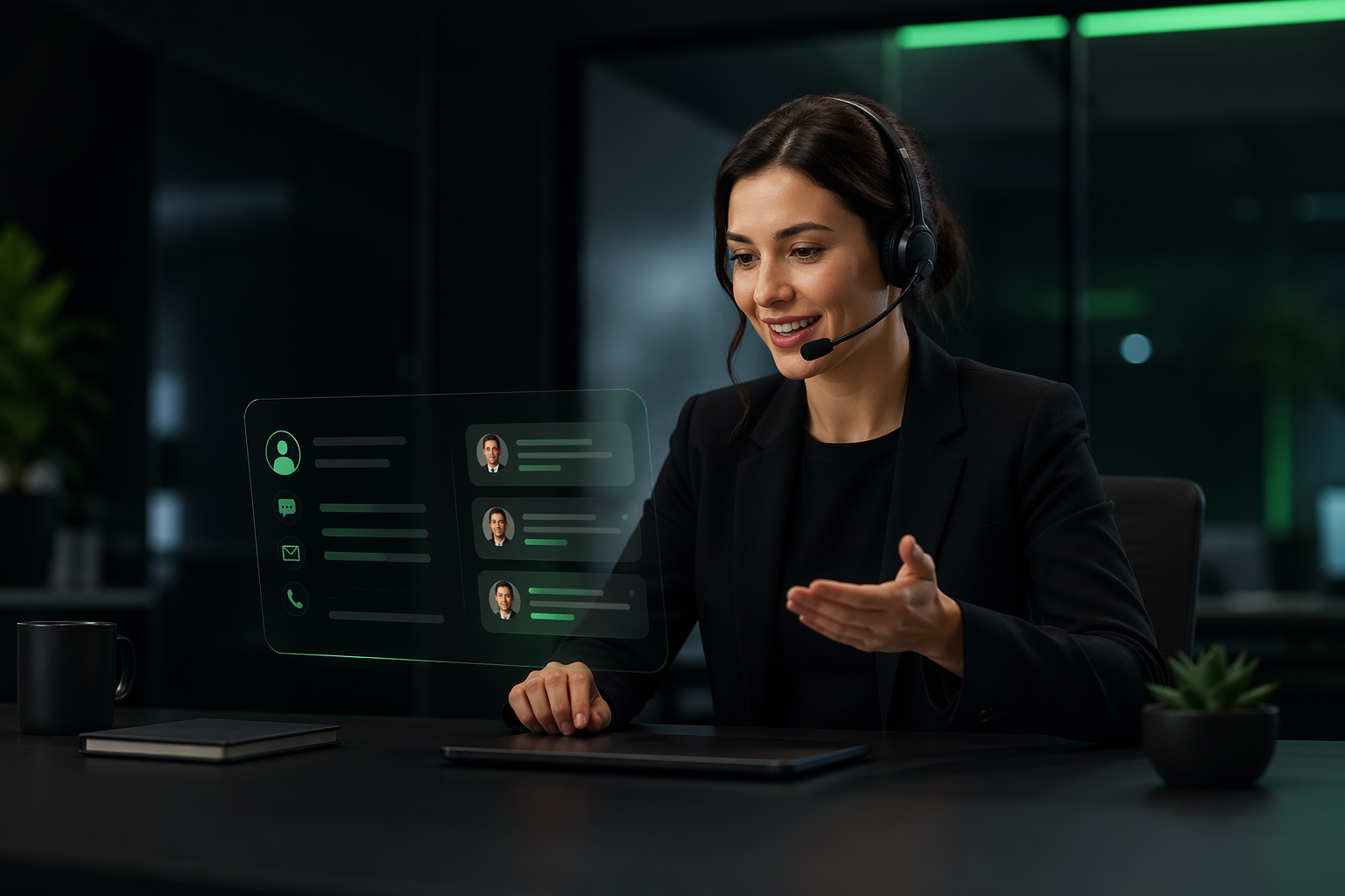 Especialista de atendimento AUDAC em interface de suporte digital